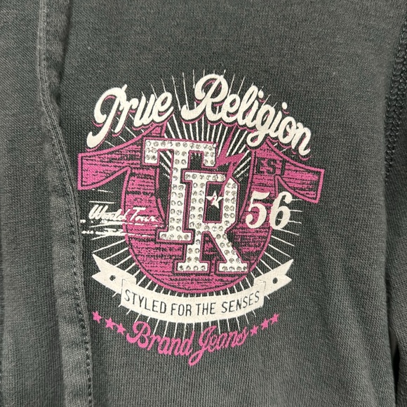 True Religion World Tour Full Zip Hoodie Womens Size M - Picture 4 of 6